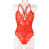 Jumpsuit Lace Criss Cross Backless Jumpsuit